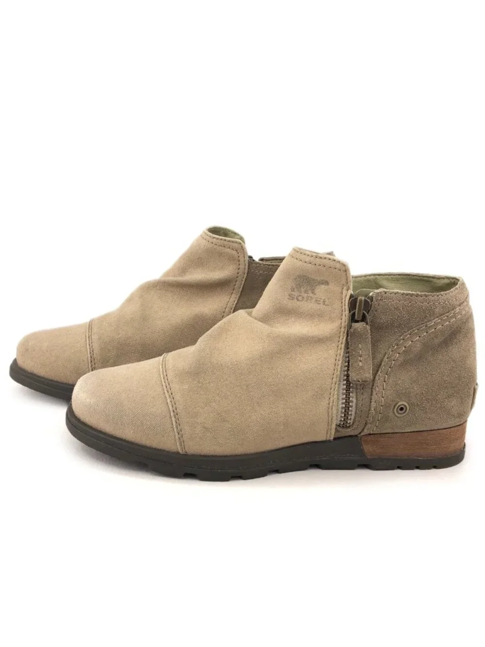 Sorel Major Low Canvas Zip Ankle Boots 8